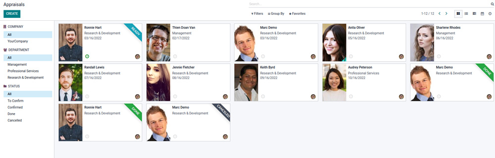 Đánh giá nhân sự trên phần mềm Odoo 15
